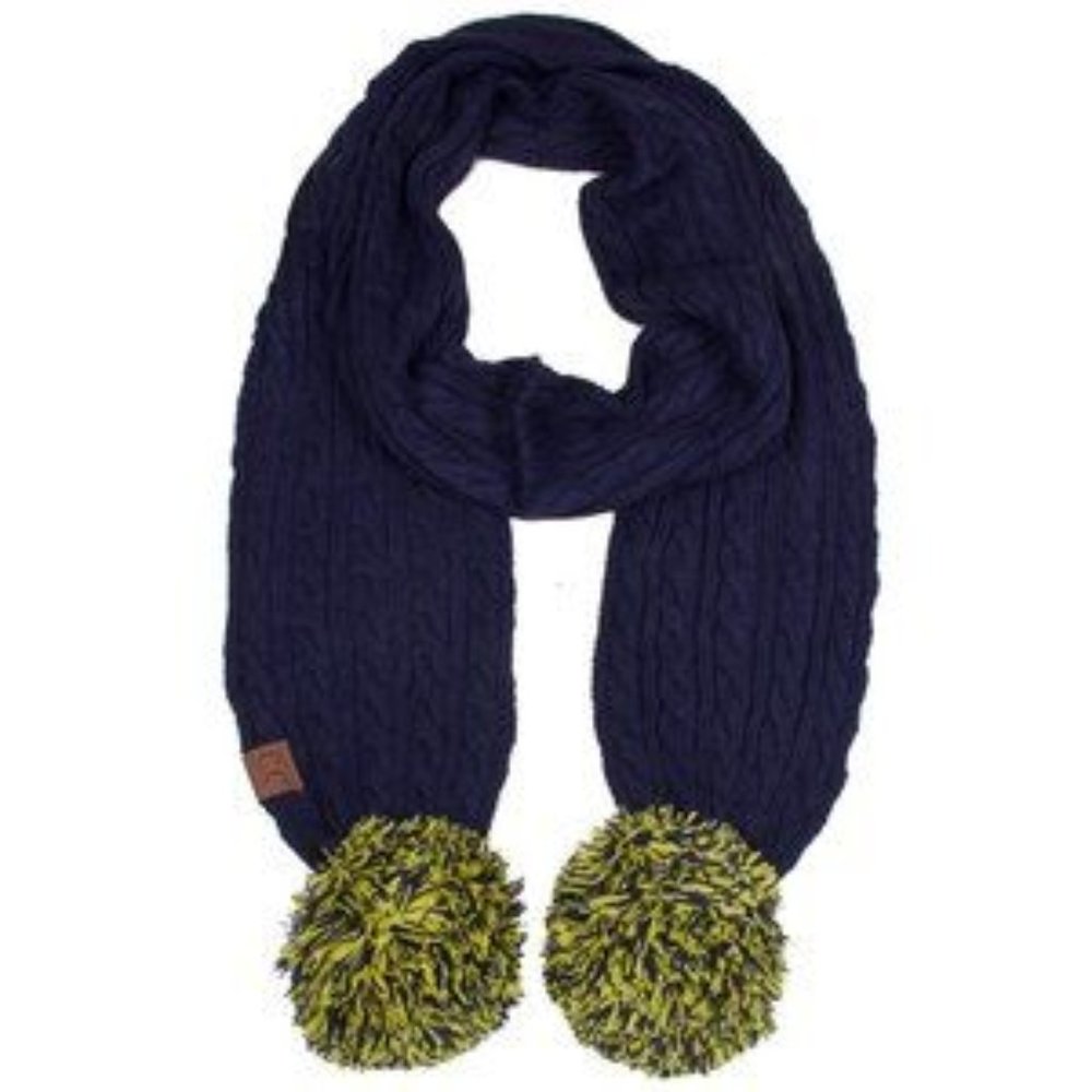 C.C College High School Team Game Day Scarf W. Pom